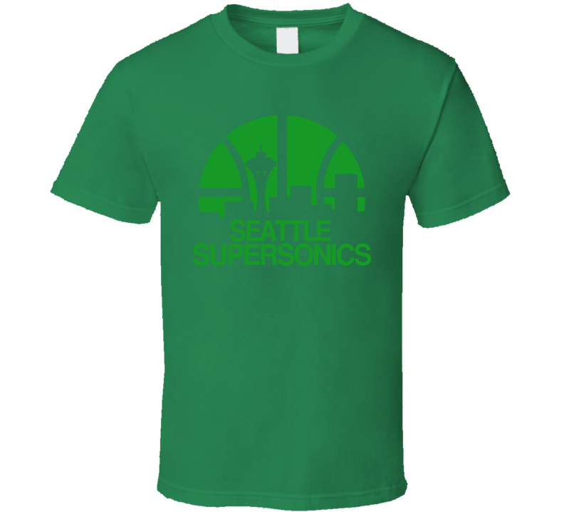 Seattle Supersonics Retro Basketball Green Unisex T Shirt