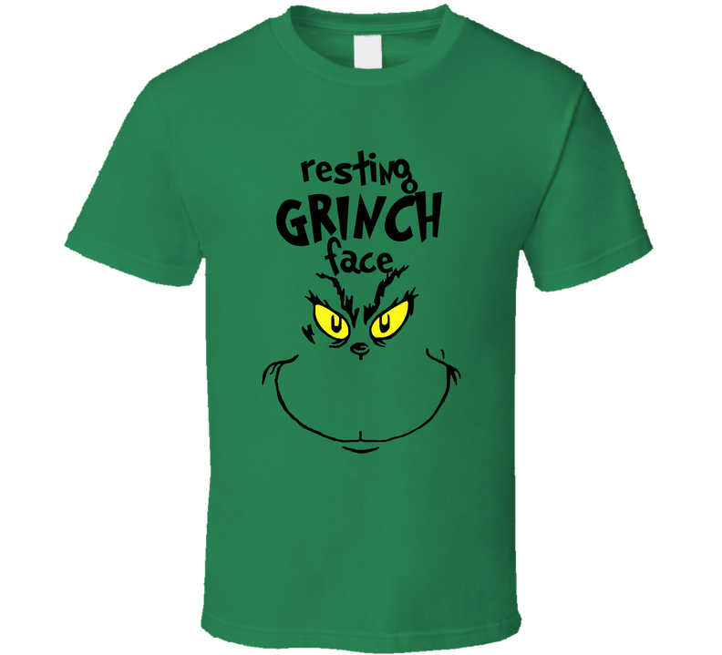 Resting Grinch Face Popular Christmas Movie Character Fan Green Unisex T Shirt Resting Grinch Face Popular Christmas Movie Character Fan Green Unisex T Shirt