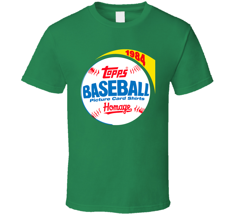 Topps Baseball Card Package 1984 Green Unisex T Shirt