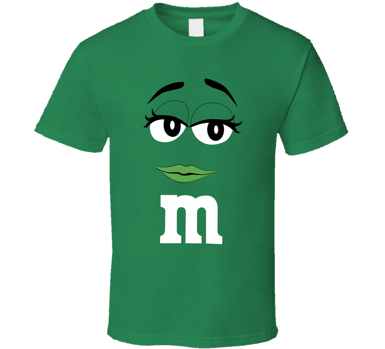 Green M&m Big Face Funny Halloween Costume Green Unisex T Shirt