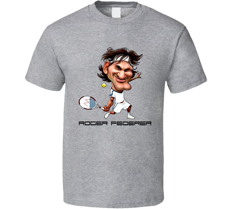 Roger Federer Tennis Open French Australian Gray Unisex T Shirt