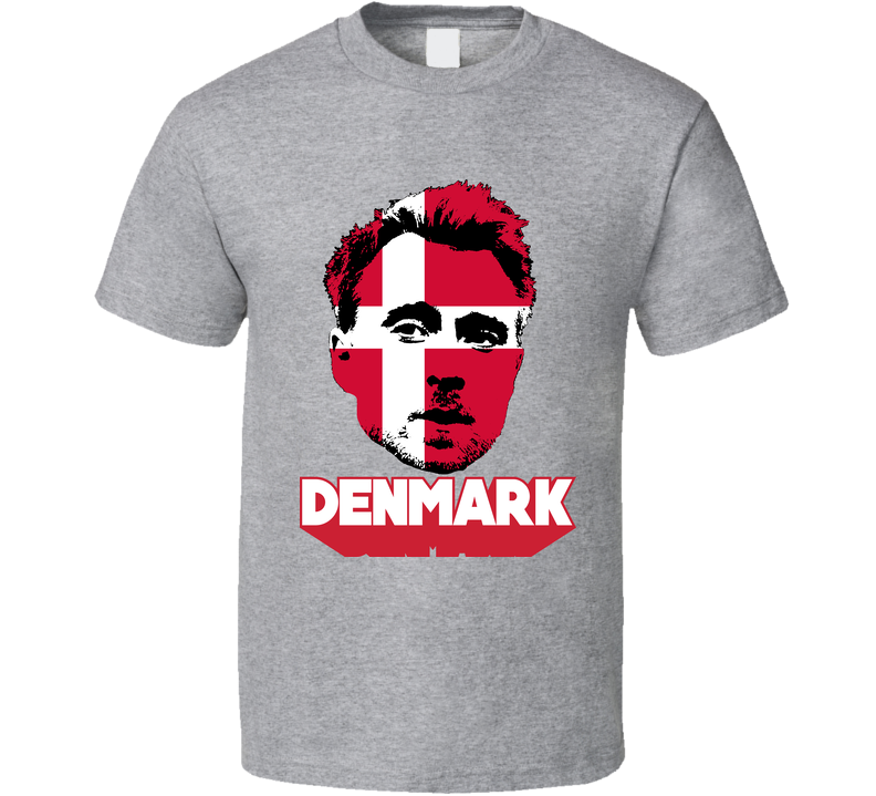 Christian Eriksen Denmark Flag Big Head Fifa World Cup Fan Gray Unisex T Shirt Christian Eriksen Denmark Flag Big Head Fifa World Cup Fan Gray Unisex T Shirt