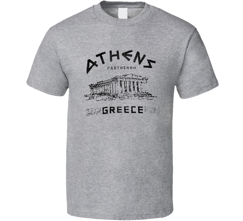 Athens Greece Parthenon Retro Look Gray Unisex T Shirt Athens Greece Parthenon Retro Look Gray Unisex T Shirt
