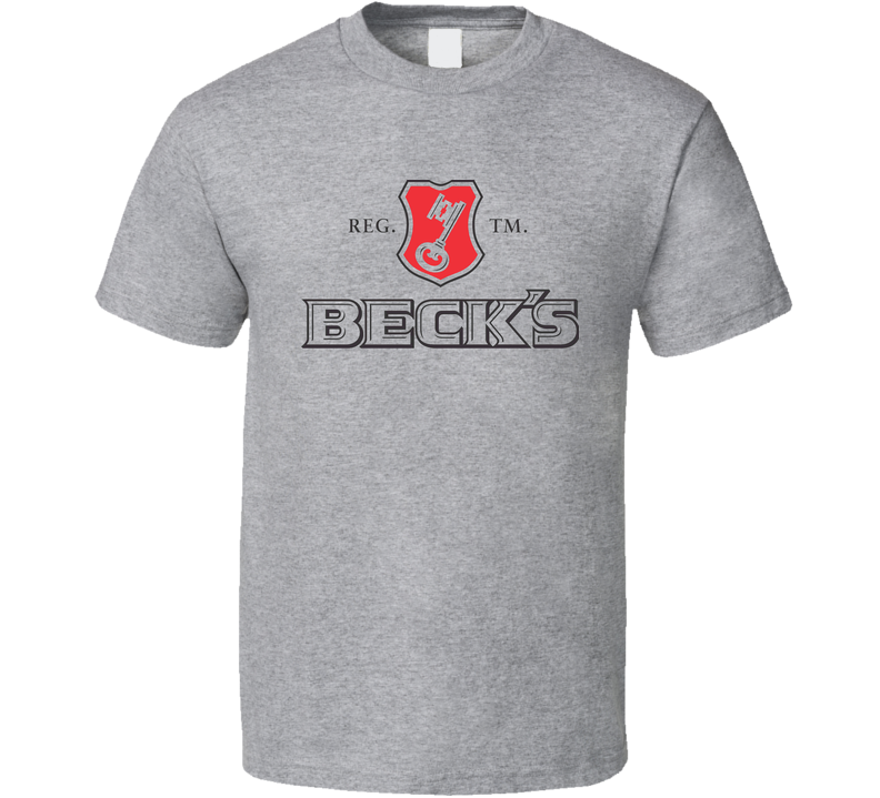 Becks Beer Cool Brewery Alcohol Booze Logo Gray Unisex T Shirt Becks Beer Cool Brewery Alcohol Booze Logo Gray Unisex T Shirt