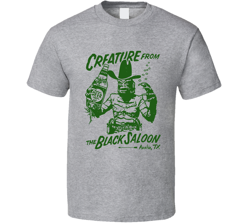 The Creature From The Black Saloon Funny Gray Unisex T Shirt The Creature From The Black Saloon Funny Gray Unisex T Shirt