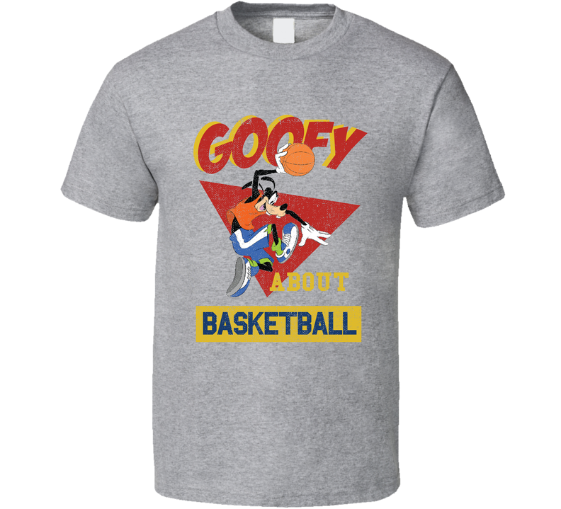 Vintage Retro Distressed 80's Goofy About Basketball Fan Gray Unisex T Shirt