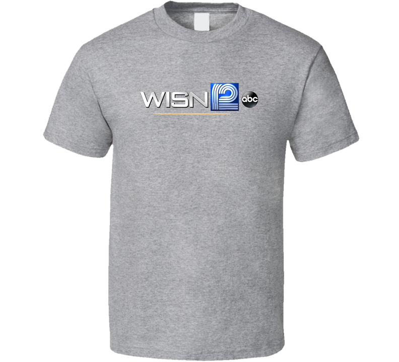 Wisn 12 Abc Tv Channel Cool Television Station Logo Gray Unisex T Shirt Wisn 12 Abc Tv Channel Cool Television Station Logo Gray Unisex T Shirt