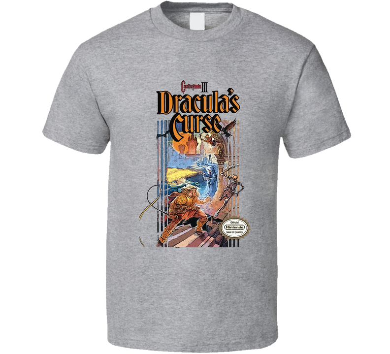 Castlevania Iii Nes Classic Game  - Grey Gray Unisex T Shirt