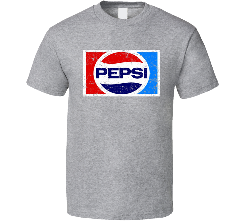 Vintage Distressed 70's Pepsi Logo Gray Unisex T Shirt