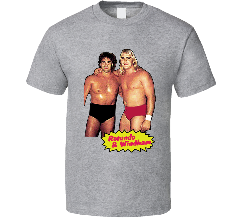 Barry Windham Mike Rotundo Wrestling Tag Team Gray Unisex T Shirt Barry Windham Mike Rotundo Wrestling Tag Team Gray Unisex T Shirt