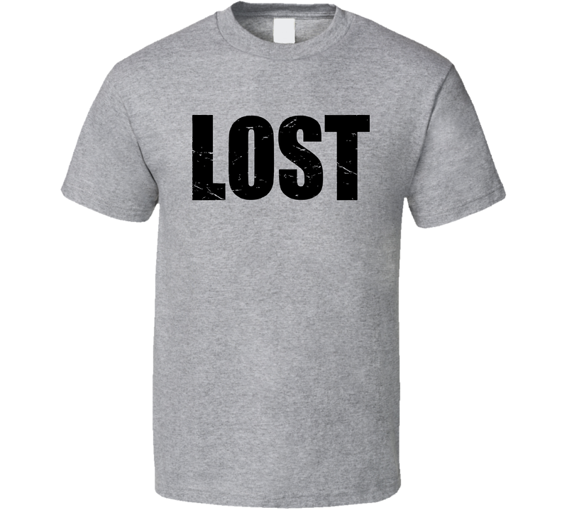 Lost 2000s Tv Show Fan Logo Gray Unisex T Shirt