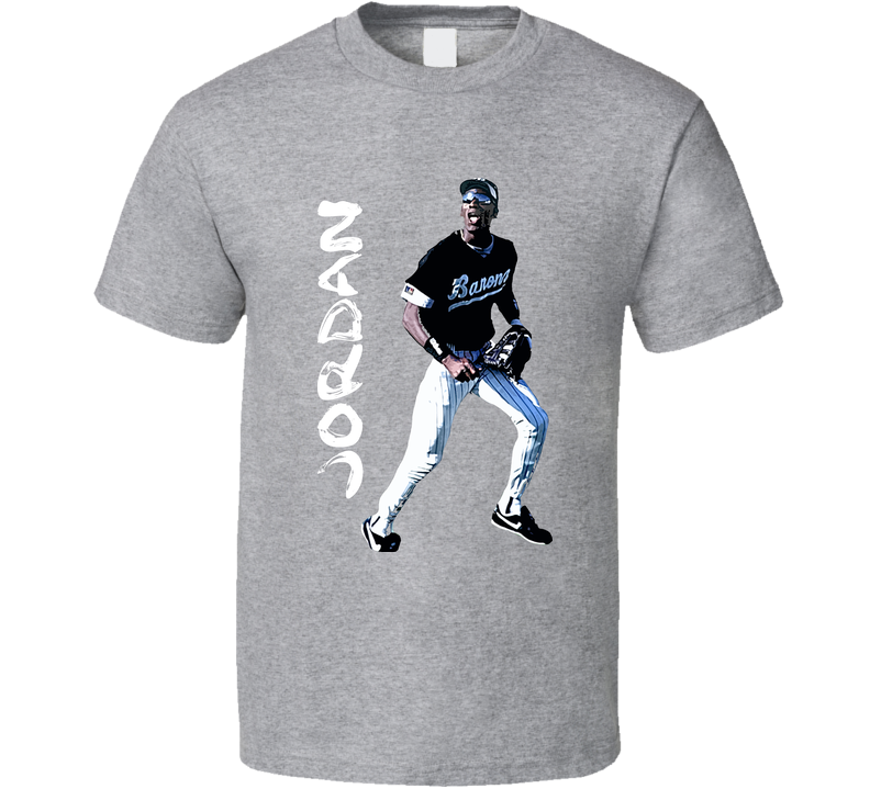 Michael Jordan Baseball Basketball Chicago Gray Unisex T Shirt