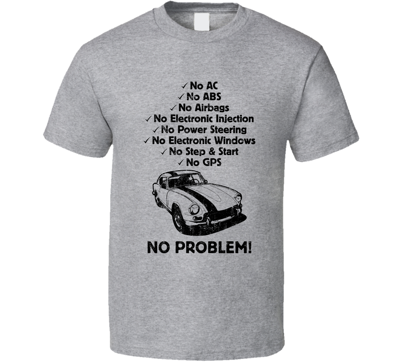 1966 Triumph Gt6 No Problem Vintage Car Gray Unisex T Shirt