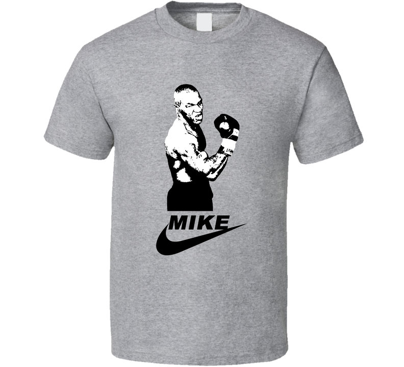 Mike Tyson Nike Parody Swoosh Funny Gray Unisex T Shirt
