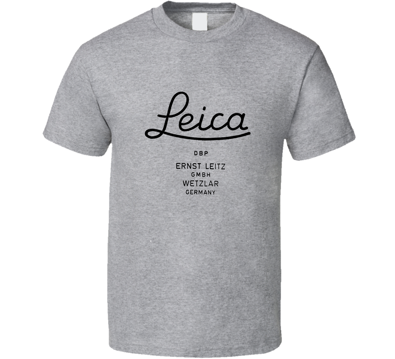 Leica, T-shirt, Camera, Retro, Photographer, Photography, Lens, Slr,  Gray Unisex T Shirt Leica, T-shirt, Camera, Retro, Photographer, Photography, Lens, Slr,  Gray Unisex T Shirt