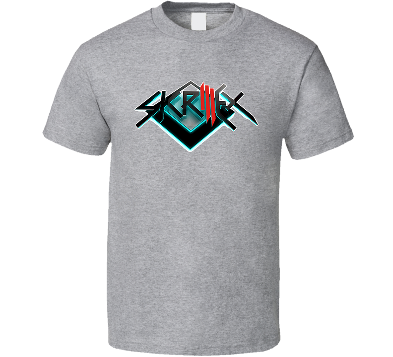 Skrillex Music Dj Electro House Cool Logo Gray Unisex T Shirt