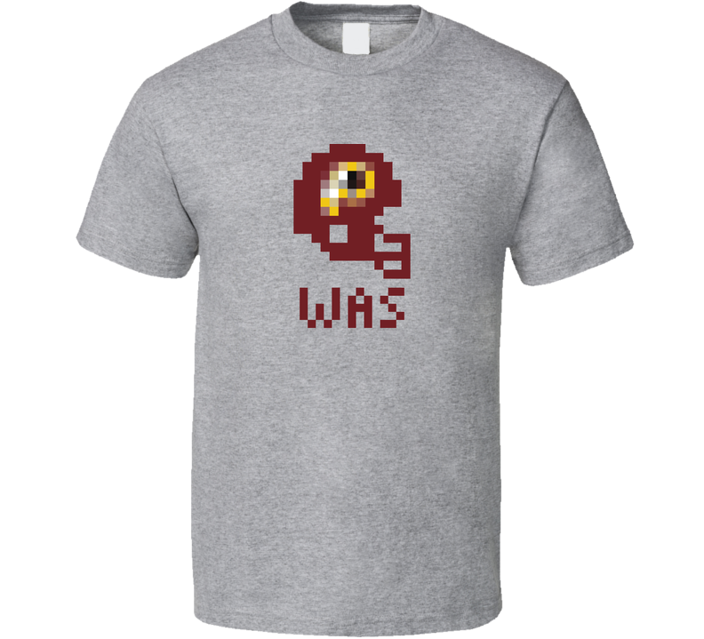 Washington Was Football Nfl Team Pixelated 8 Bit Logo Fan Gray Unisex T Shirt