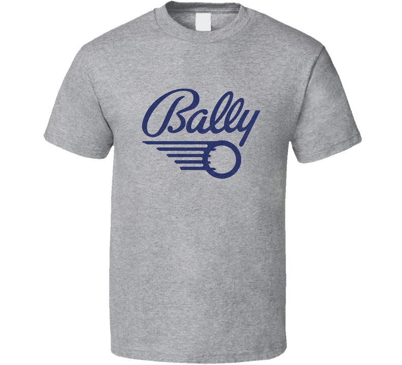 Bally Pinball Retro Mens  Grey Gray Unisex T Shirt