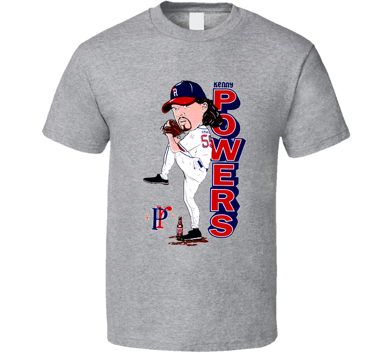 Kenny Powers Retro Baseball Caricature Gray Unisex T Shirt Kenny Powers Retro Baseball Caricature Gray Unisex T Shirt