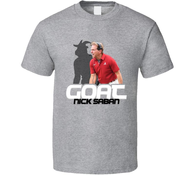 Nick Saban Football Coach Goat Gray Unisex T Shirt