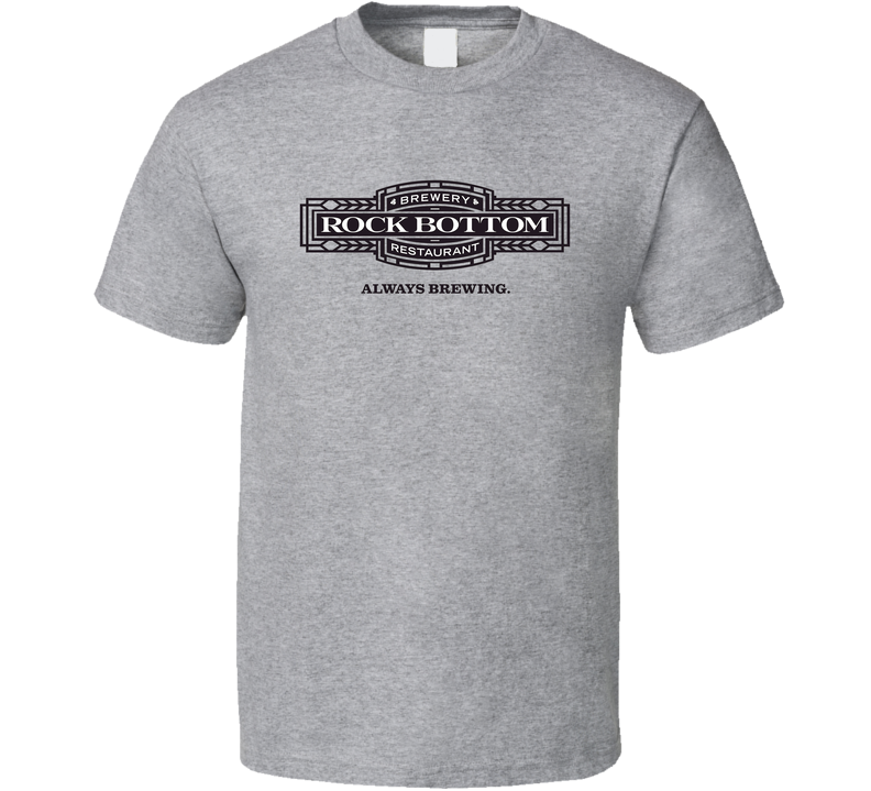 Rock Bottom Brewery Restaurant Logo Gray Unisex T Shirt Rock Bottom Brewery Restaurant Logo Gray Unisex T Shirt