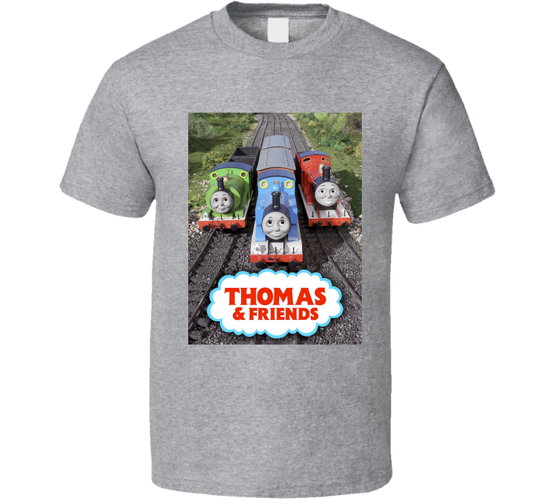 Thomas The Tank Engine & Friends 80s Kids Tv Show Gray Unisex T Shirt