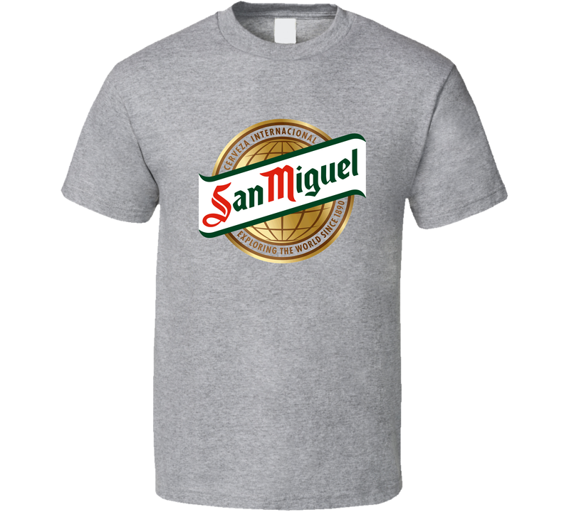 San Miguel International Beer Logo Gray Unisex T Shirt San Miguel International Beer Logo Gray Unisex T Shirt