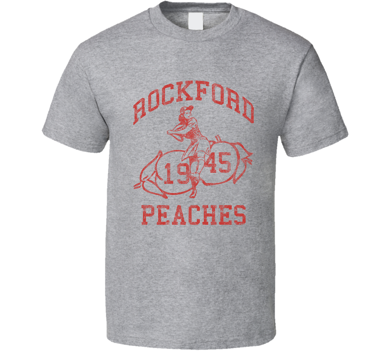 Rockford Peaches 1945 Baseball Gray Unisex T Shirt Rockford Peaches 1945 Baseball Gray Unisex T Shirt