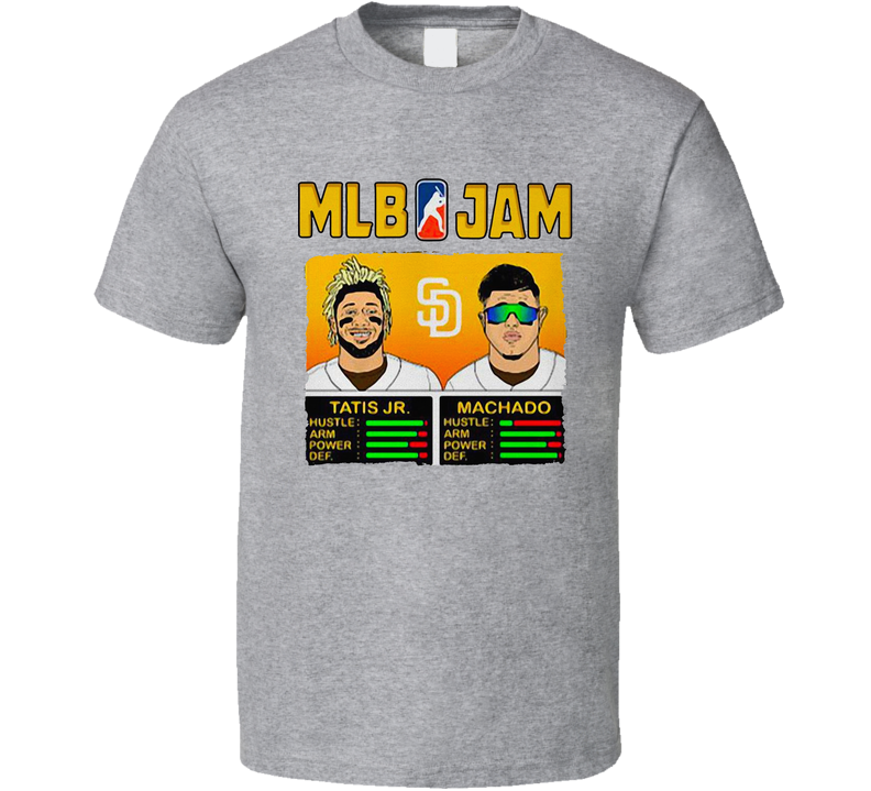 Tatis Je Machado Baseball Jam Stats Gray Unisex T Shirt