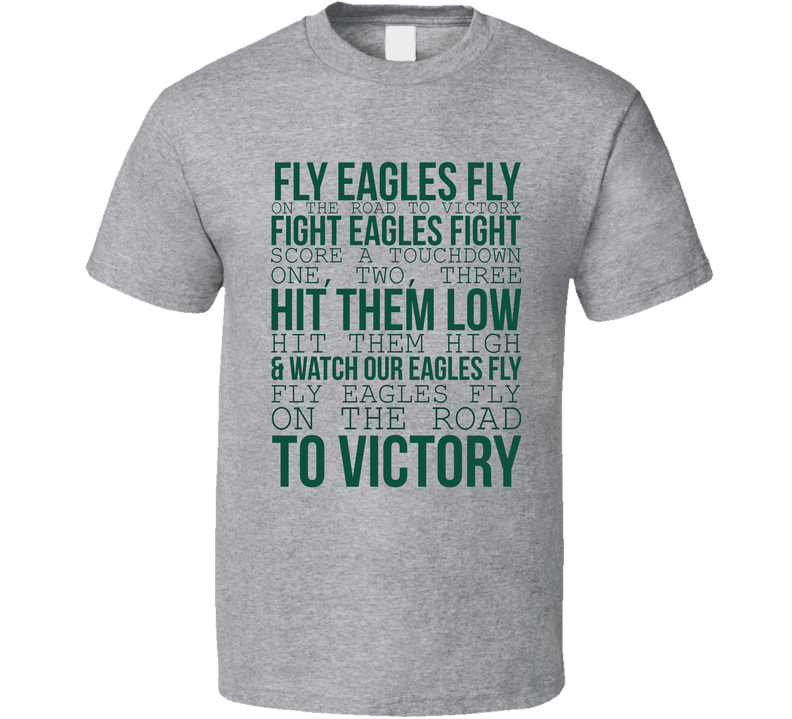 Fly Eagles Fly On The Road To Victory Quote Philadelphia Football Fan Gray Unisex T Shirt