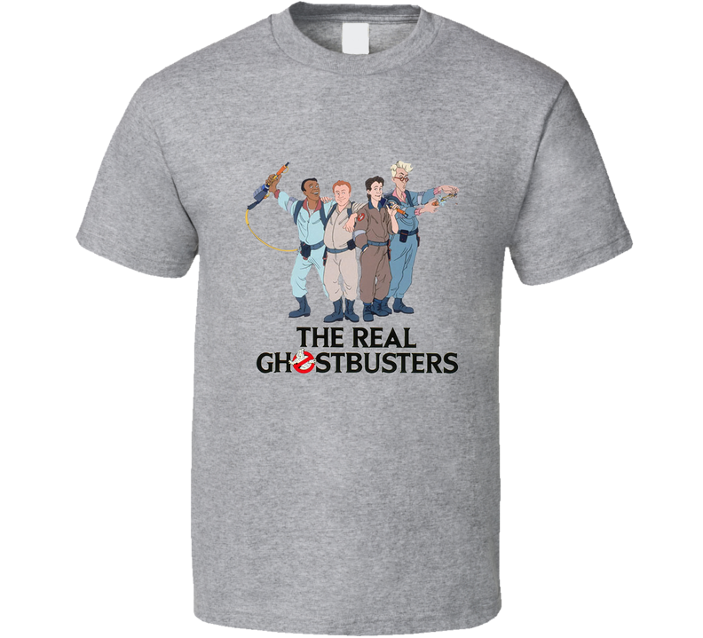 The Real Ghostbusters Cartoon Gray Unisex T Shirt