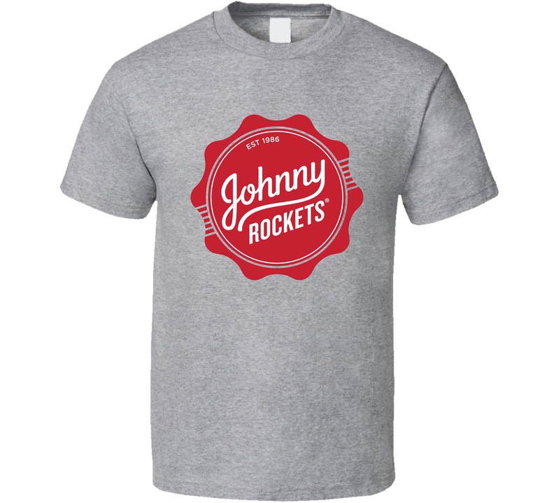 Johnny Rockets Burger Restaurant Logo Gray Unisex T Shirt Johnny Rockets Burger Restaurant Logo Gray Unisex T Shirt