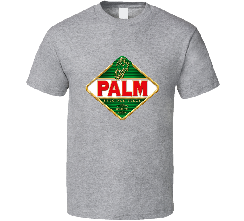 Palm Beer Belgium Brewery Cool Horse Logo Gray Unisex T Shirt Palm Beer Belgium Brewery Cool Horse Logo Gray Unisex T Shirt