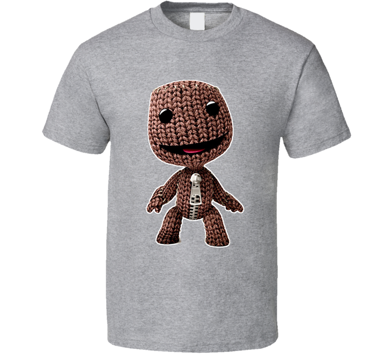 Sack Boy Little Big Planet Video Game Gray Unisex T Shirt
