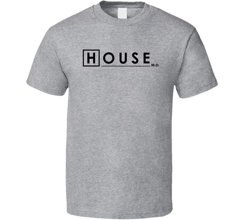 House M.d. 2000s Tv Show Fan Logo Gift Idea Gray Unisex T Shirt