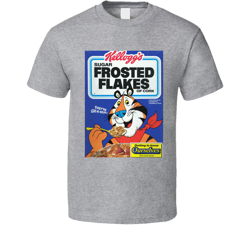 Frosted Flakes Retro 80s Cereal Gray Unisex T Shirt Frosted Flakes Retro 80s Cereal Gray Unisex T Shirt
