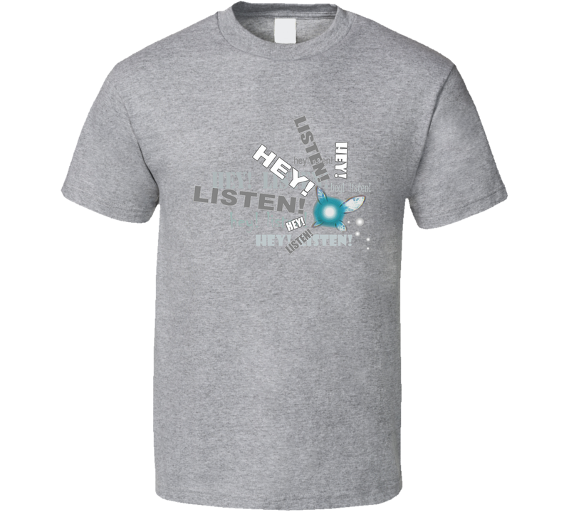 Hey Listen Navi Zelda Funny Video Game Gray Unisex T Shirt Hey Listen Navi Zelda Funny Video Game Gray Unisex T Shirt