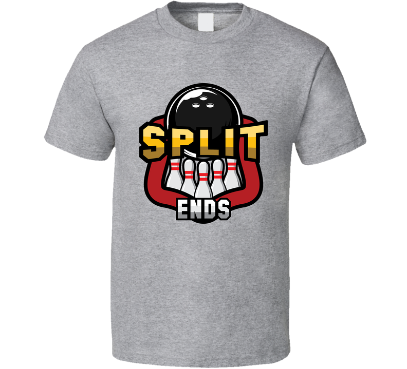 Split Ends Bowling Team Gray Unisex T Shirt Split Ends Bowling Team Gray Unisex T Shirt