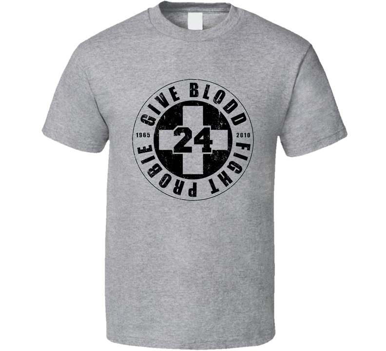 Give Blood Fight Probie Bob Probert Distressed Gray Unisex T Shirt