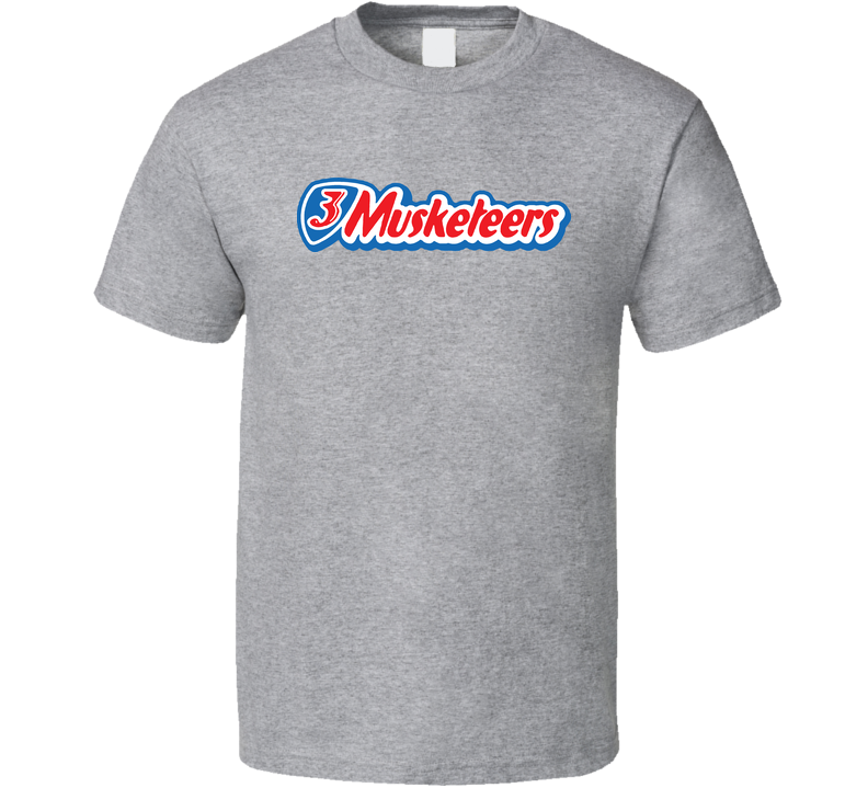 3 Musketeers Candy Chocholate Bar Gray Unisex T Shirt 3 Musketeers Candy Chocholate Bar Gray Unisex T Shirt