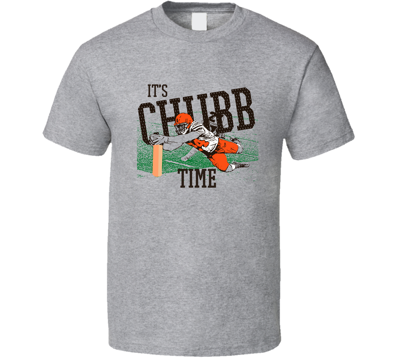 It's Chubb Time Nick Chubb Cleveland Football Fan Gray Unisex T Shirt