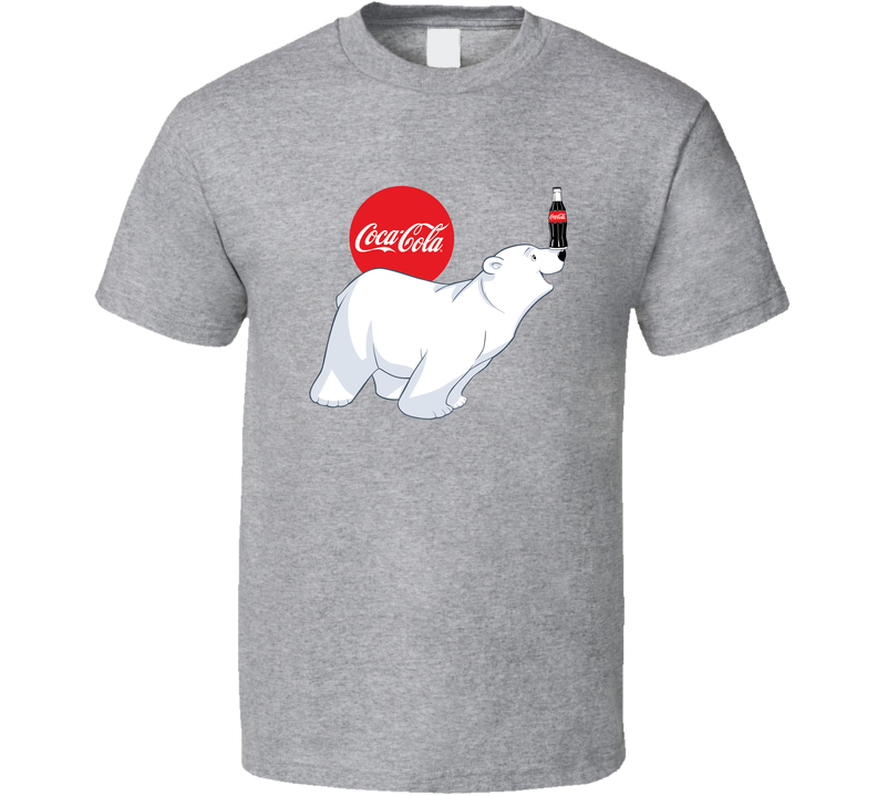 Coca Cola Polar Bear Gray Unisex T Shirt