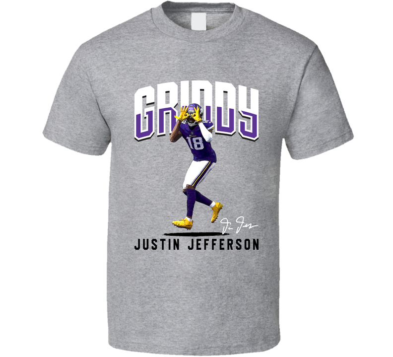 Justin Jefferson Griddy Gray Unisex T Shirt Justin Jefferson Griddy Gray Unisex T Shirt