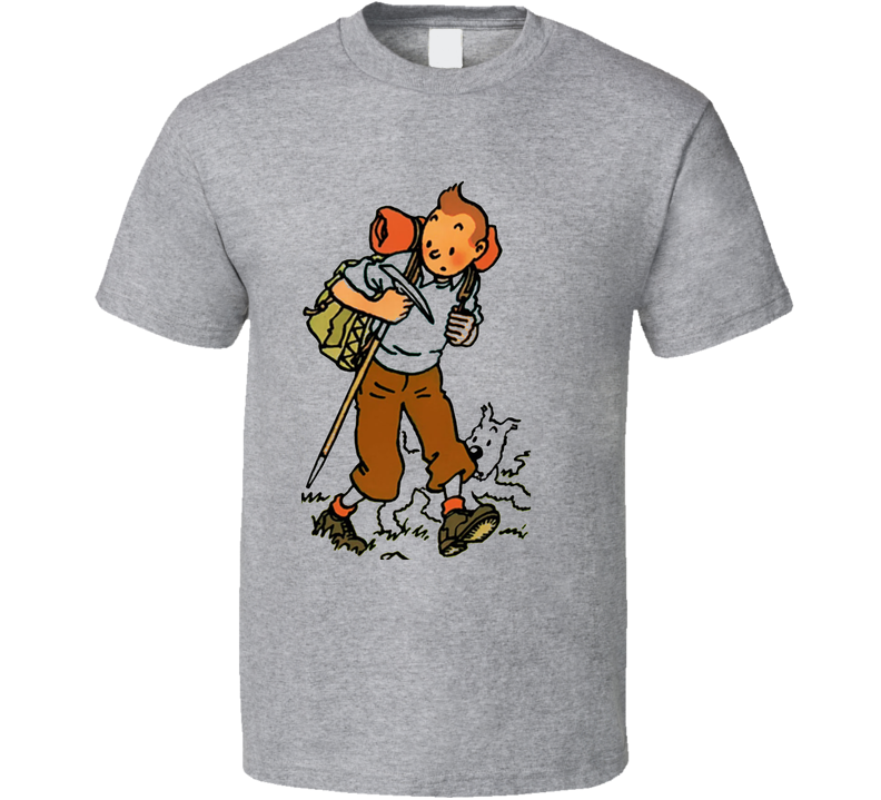Les Aventures De Tintin Gray Unisex T Shirt