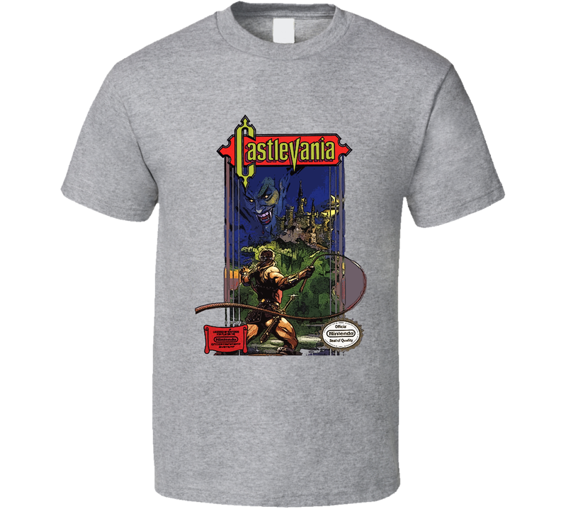 Castlevania Nes Classic Game  - Grey Gray Unisex T Shirt