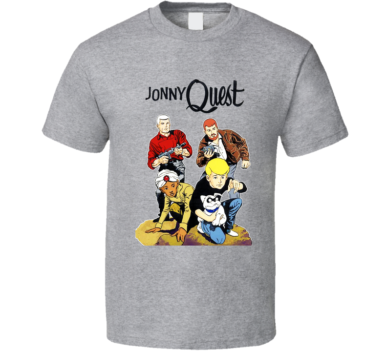 Jonny Quest Cool Retro Group Gray Unisex T Shirt Jonny Quest Cool Retro Group Gray Unisex T Shirt