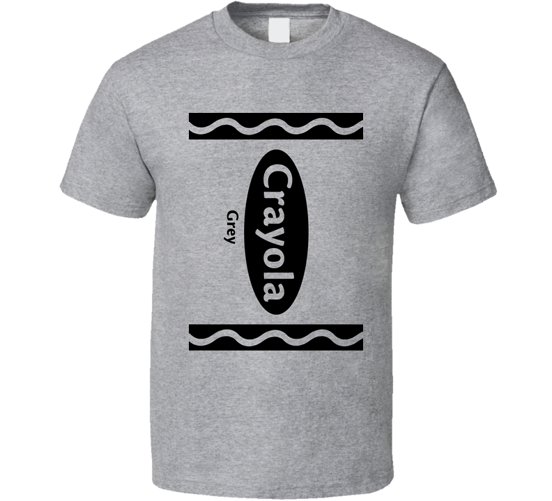 Crayola Grey Color Crayon Funny Halloween Group Costume Gray Unisex T Shirt Crayola Grey Color Crayon Funny Halloween Group Costume Gray Unisex T Shirt