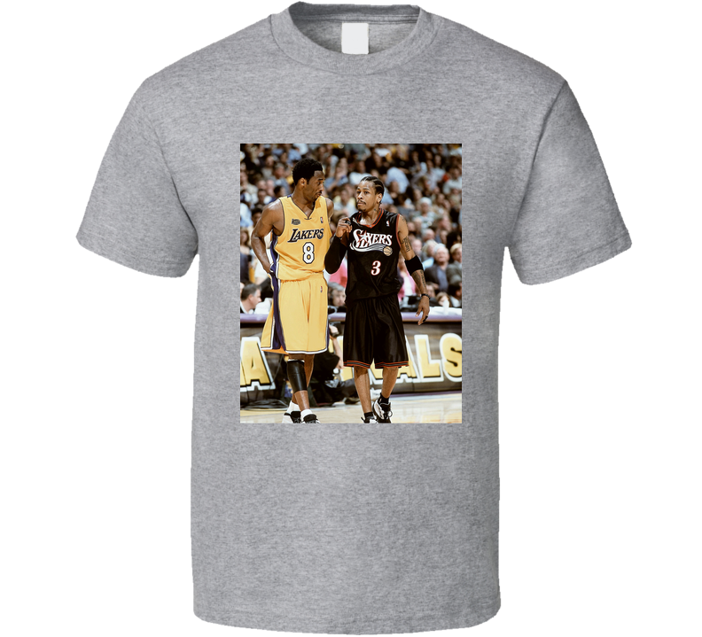 Allen Iverson 2001 Retro Basketball Photo Gray Unisex T Shirt