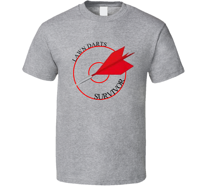 Funny Retro Lawn Darts Survivor Gray Unisex T Shirt