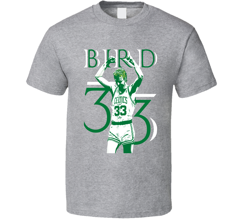 Larry Bird 33 Basketball Gray Unisex T Shirt
